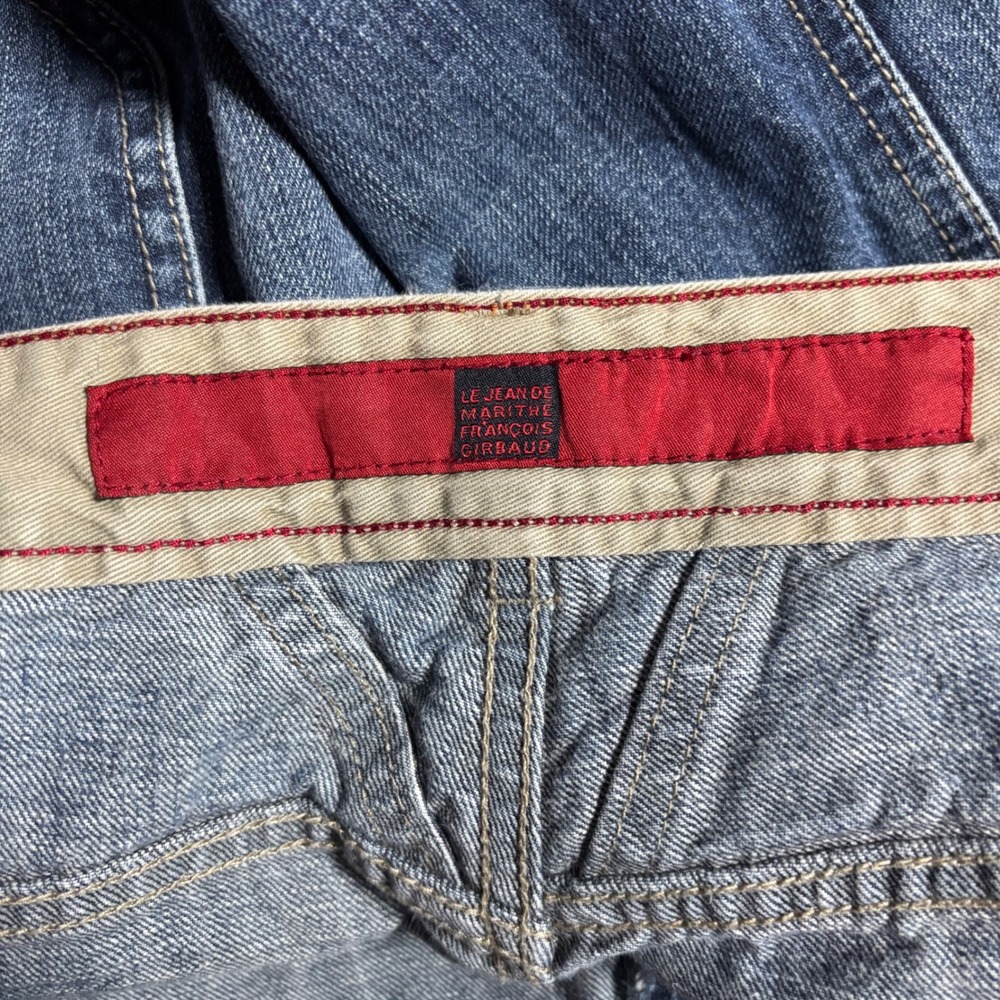 Marithe Francois Girbaud Y2K VTG Baggy Wide Leg Shuttle Jeans Sz 40 Streetwear - Picture 3 of 13